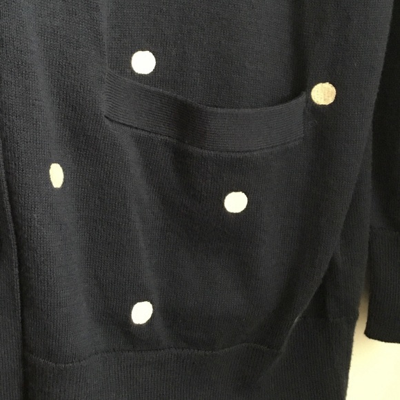 J. Crew Polka Dot V-Neck Cardigan NWOT - Picture 3 of 7